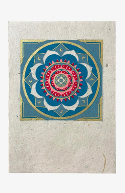 tree free lokta paper card set mandala fair trade Nepal