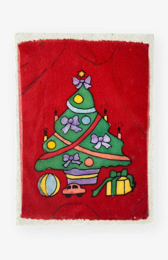 handmade paper card batik tree free fair trade Nepal