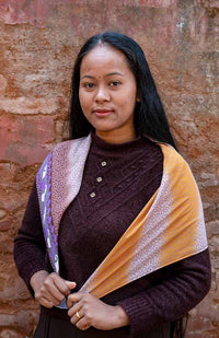 recycled sari scarf shawl fair trade Nepal