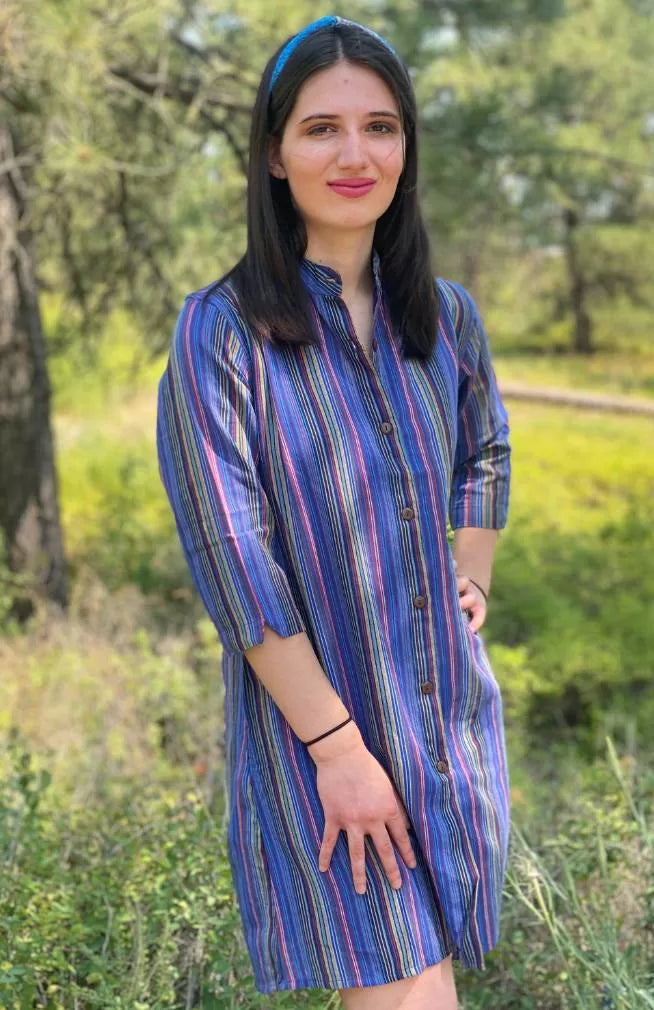long cotton shirt, fair trade Nepal