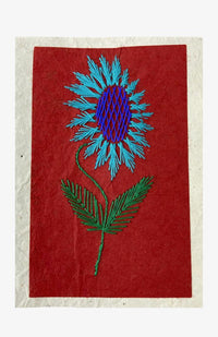 embroidered tree free cards fair trade Nepal