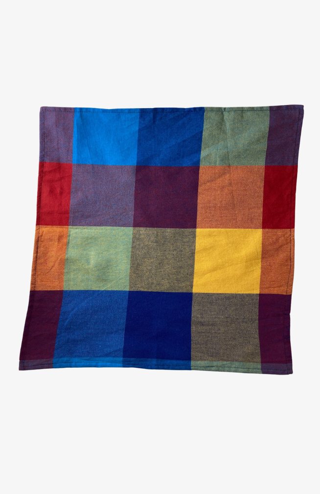 cotton checked bandana fair trade Nepal scarf