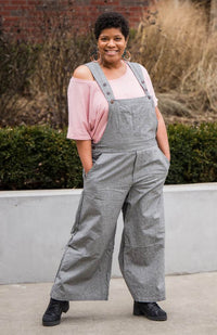 Hand Crafted, Wide Leg, Cotton Romper Pant