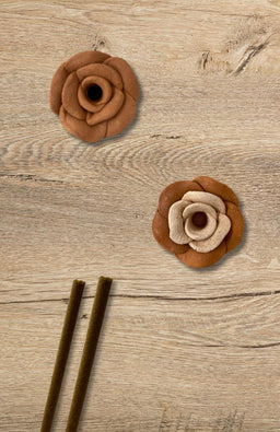 clay rose incense holder fair trade Nepal