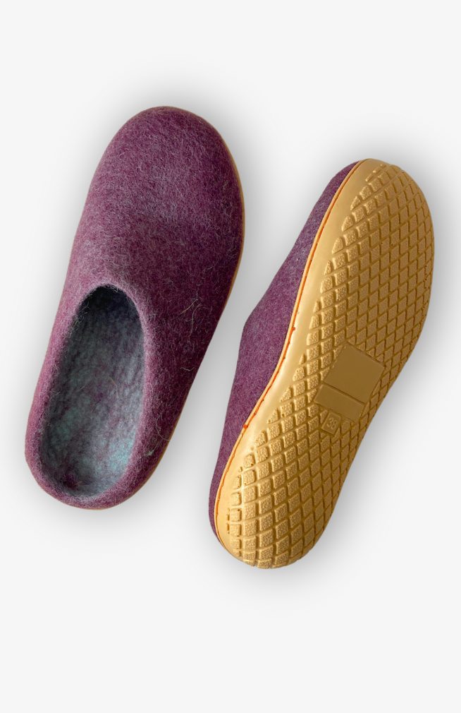 felted wool slip on slipper fair trade Nepal