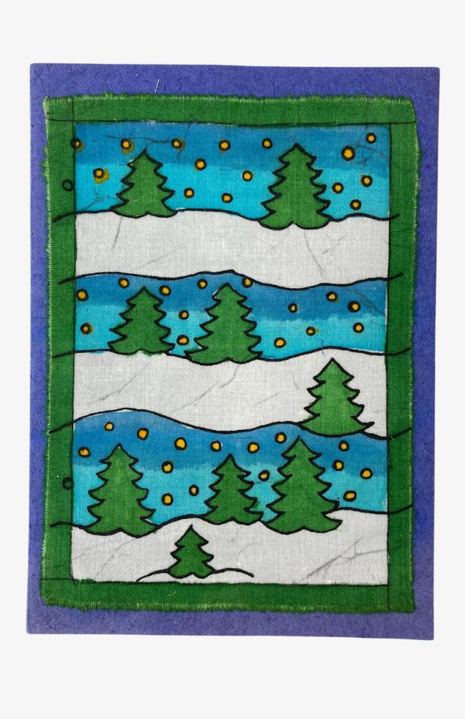 tree free paper batik card fair trade Nepal