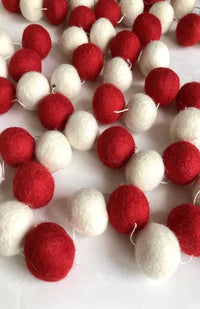felt ball garland fair trade nepal