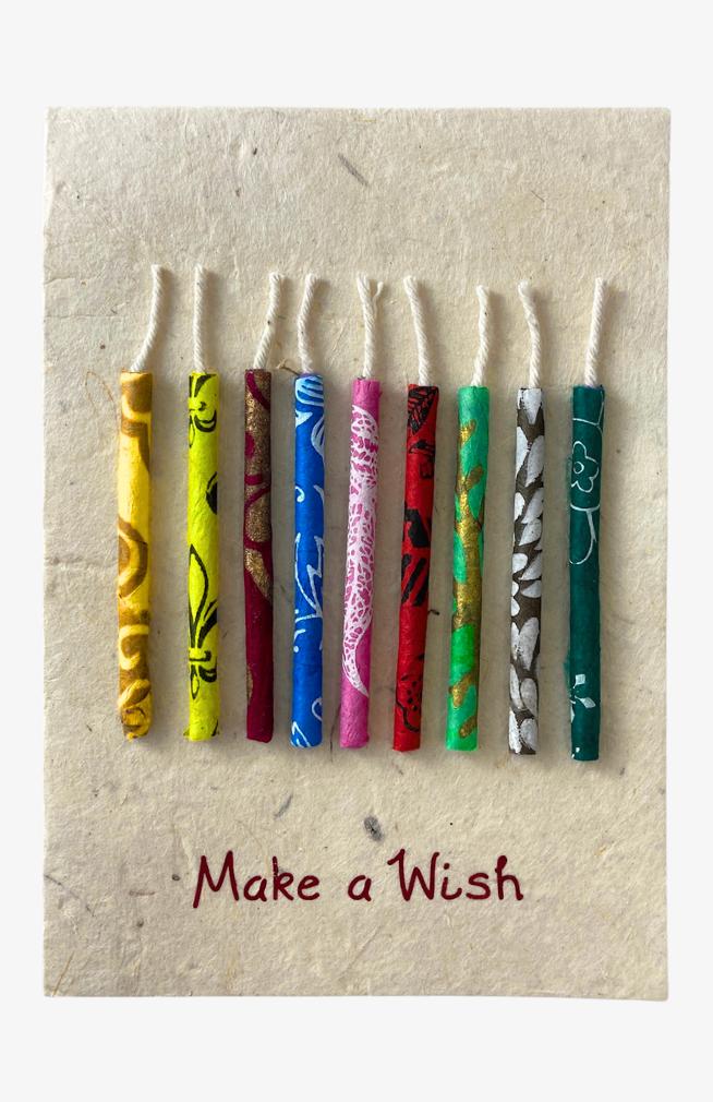 birthday tree free paper card set lokta bush fair trade Nepal