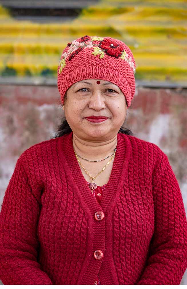 Cotton Knit Hat with Flower Embroidery, Fleece Lined
