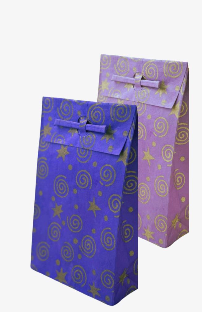 gift bag tree free paper lokta bush fair trade Nepal