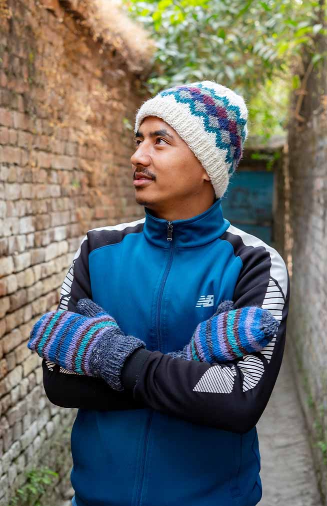 Wool Knit Hat w/ Cuff, Fleece Lined