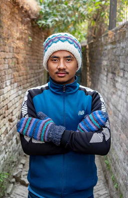 Wool Knit Hat w/ Cuff, Fleece Lined