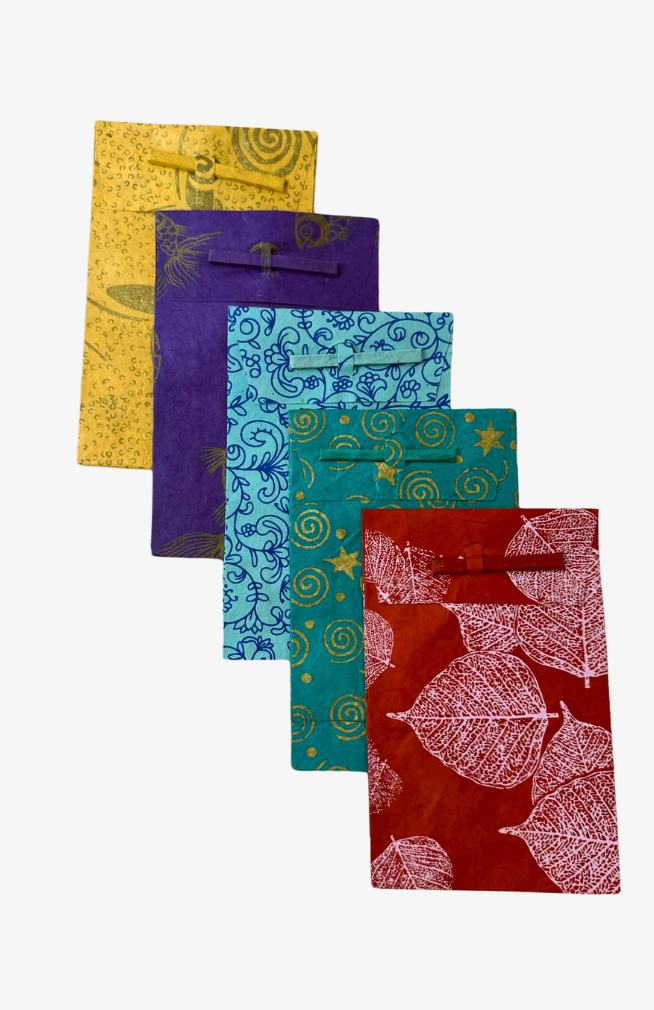 gift bag tree free paper lokta bush fair trade Nepal
