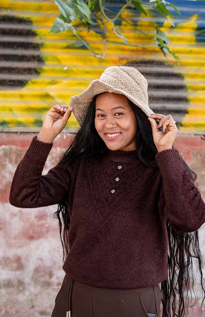 Natural Colored Wild Hemp Crocheted Sun Hat