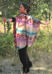 Hand Crafted, Upcycled Silk Poncho