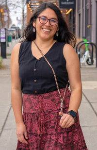 recyled silk sari lanyard fair trade Nepal