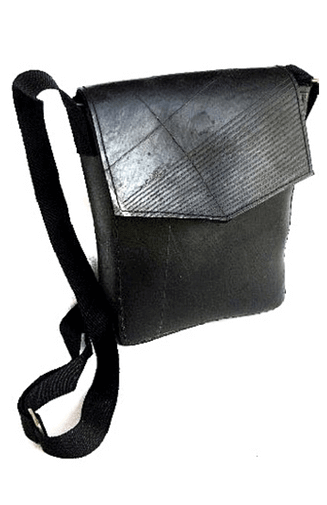 recycled tire rubber purse bag fair trade nepal