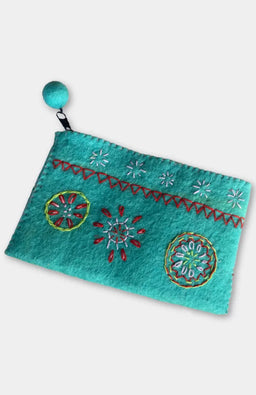 felt purse, fair trade Nepal