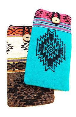 cotton block print eyeglass holder fair trade nepal