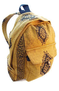 Handcrafted Block Print Small Cotton Backpack