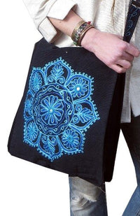 embroidered mandala adjustable cross body bag