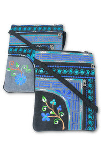 embroidered zipper purse fair trade nepal