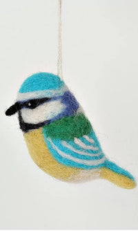 felt bird ornament fair trade nepal