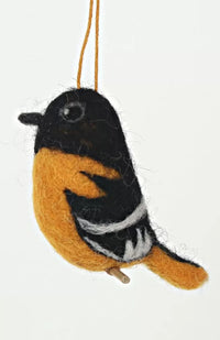 felt bird ornament fair trade nepal