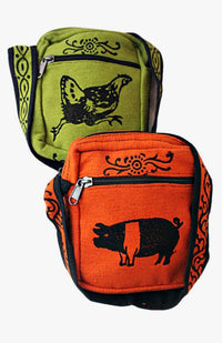 cotton blockprint purse fair trade Nepal