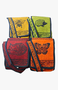cotton blockprint purse fair trade Nepal