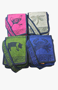 cotton blockprint purse fair trade Nepal