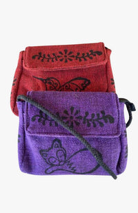 cotton blockprint purse fair trade Nepal