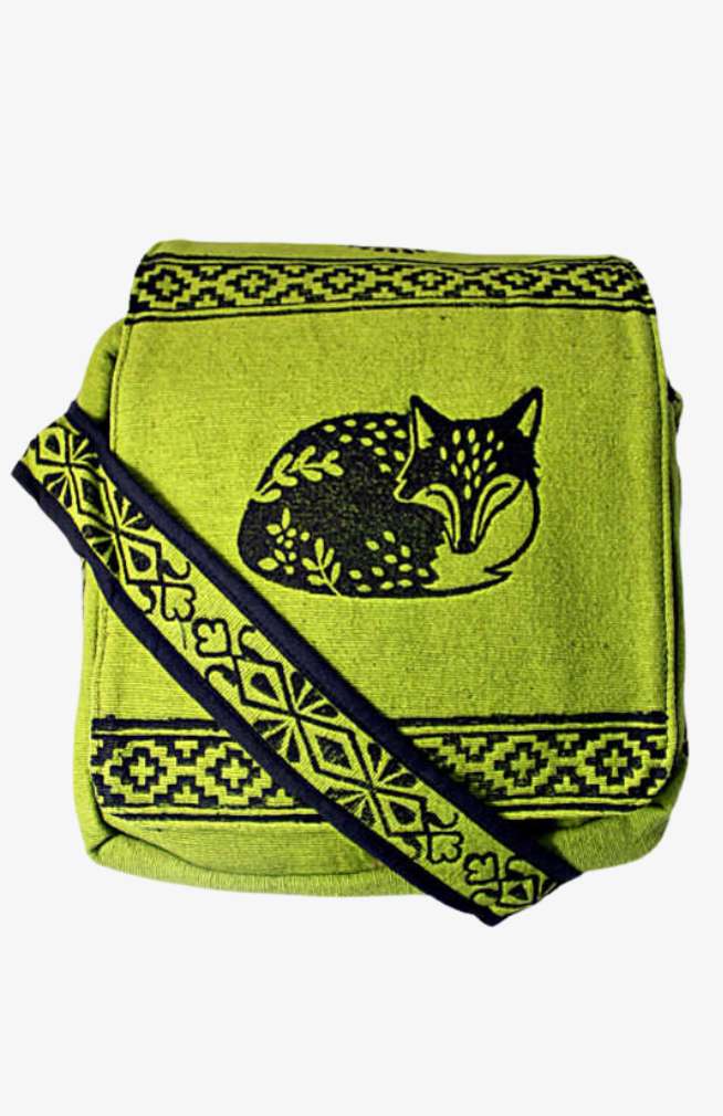 cotton blockprinted purse fair trade Nepal