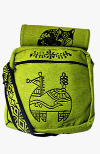 cotton blockprinted purse fair trade Nepal