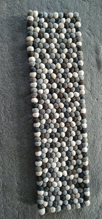 felt ball runner fair trade nepal neutral colors