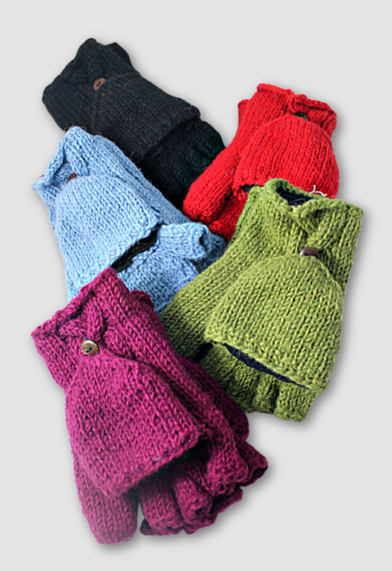 wool knit glitten fair trade nepal