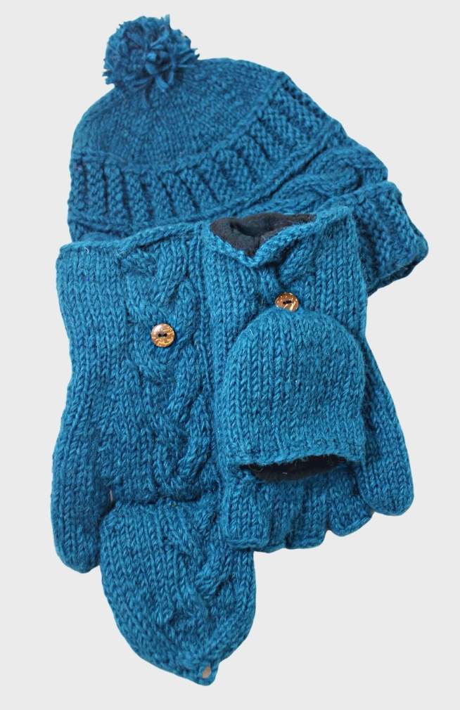 wool knit glitten fair trade nepal