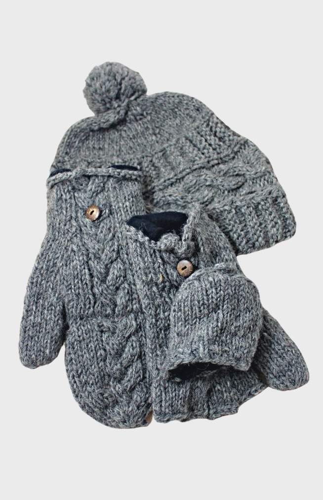 wool knit glitten fair trade nepal