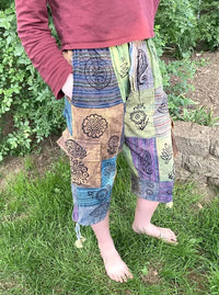 cotton blockprint cargo pants fair trade nepal
