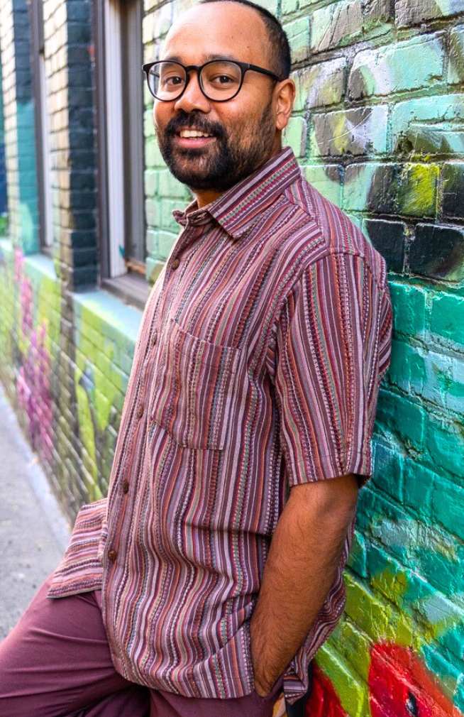 Handcrafted Short Sleeve Textured Cotton Button Down Shirt