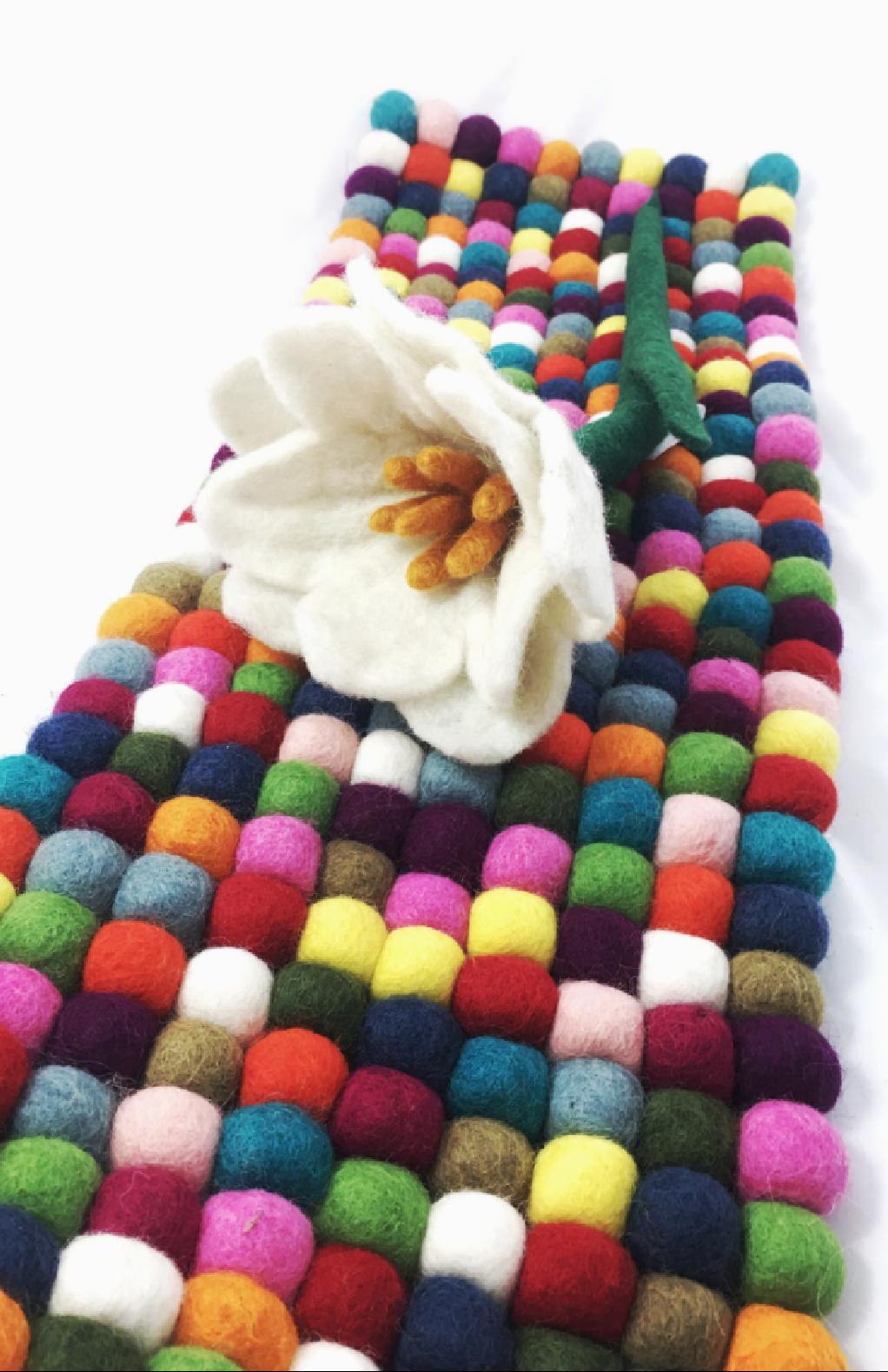 Felted Ball Table Runner