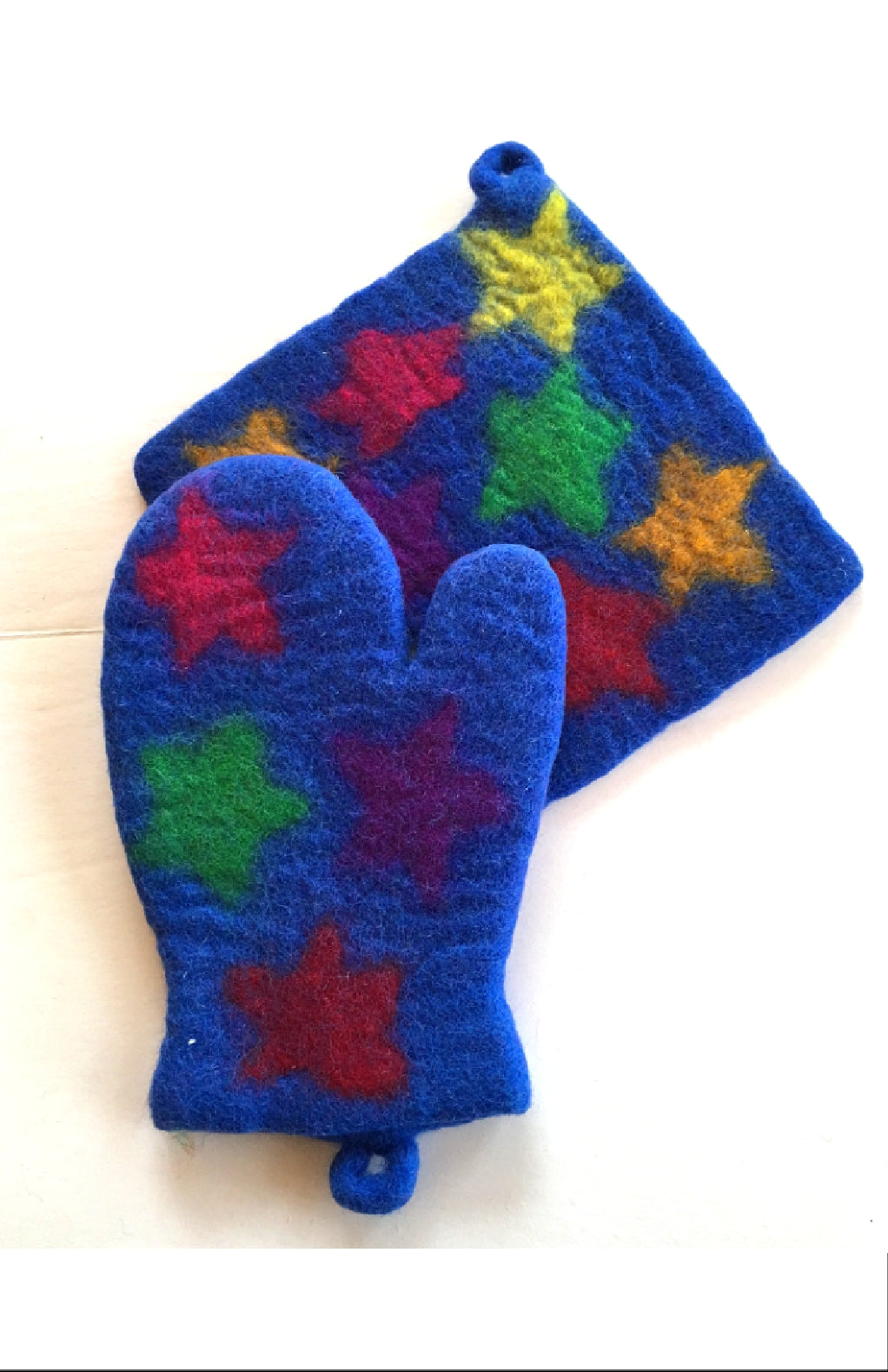 Hand Crafted Felt Potholder w Loop, Assorted Designs