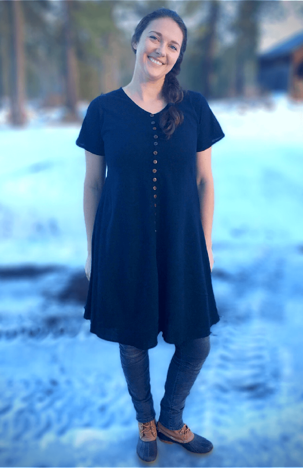 Cotton Short Sleeved Dress
