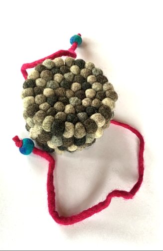 Hand-Felted Ball Coasters - Set of 4, Assorted Colors