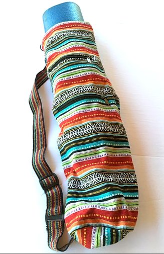 cotton yoga bag with adjustable strap