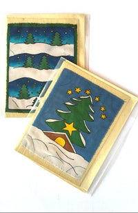 tree free paper batik card fair trade Nepal
