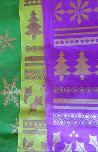 Handcrafted Lokta Paper Holiday Gift Wrap, Assorted Patterns