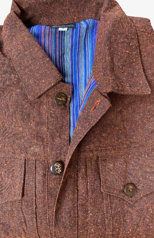 Light Weight Cotton Jacket with Contrast Lining