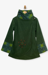 Cozy Handmade Long Fleece Jacket Handmade in Nepal
