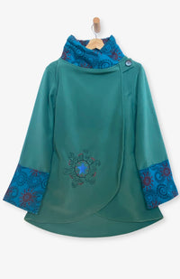 Cozy Handmade Long Fleece Jacket Handmade in Nepal